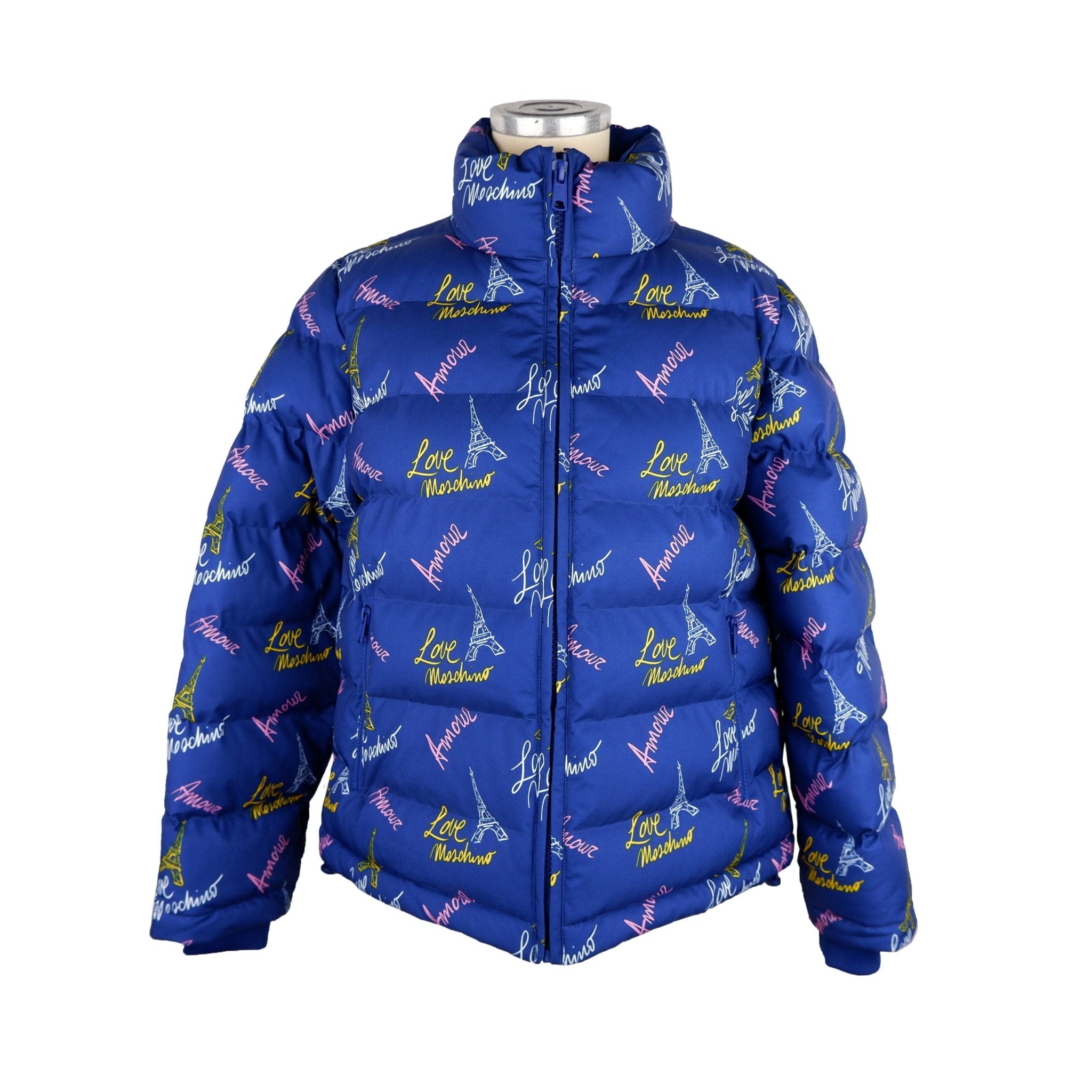 Love Moschino Blue Polyester Jackets & Coat - Fizigo