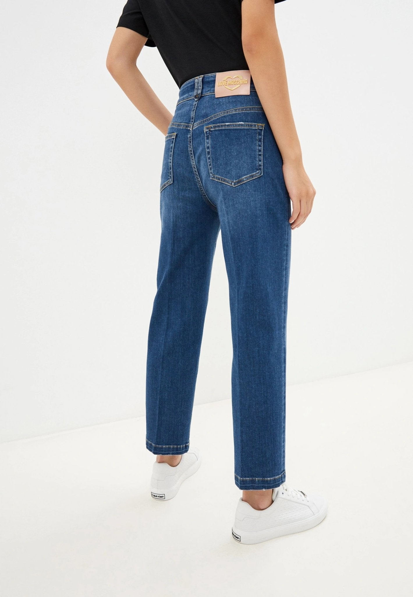 Love Moschino Blue Viscose Jeans & Pant - Fizigo