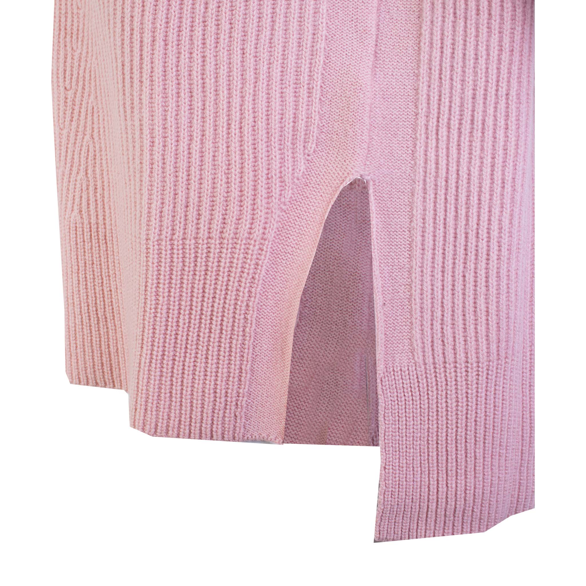 Malo Pink Ribbed Cashmere Sweater - Fizigo