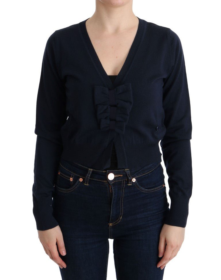 MARGHI LO' Blue Wool Blouse Sweater - Fizigo