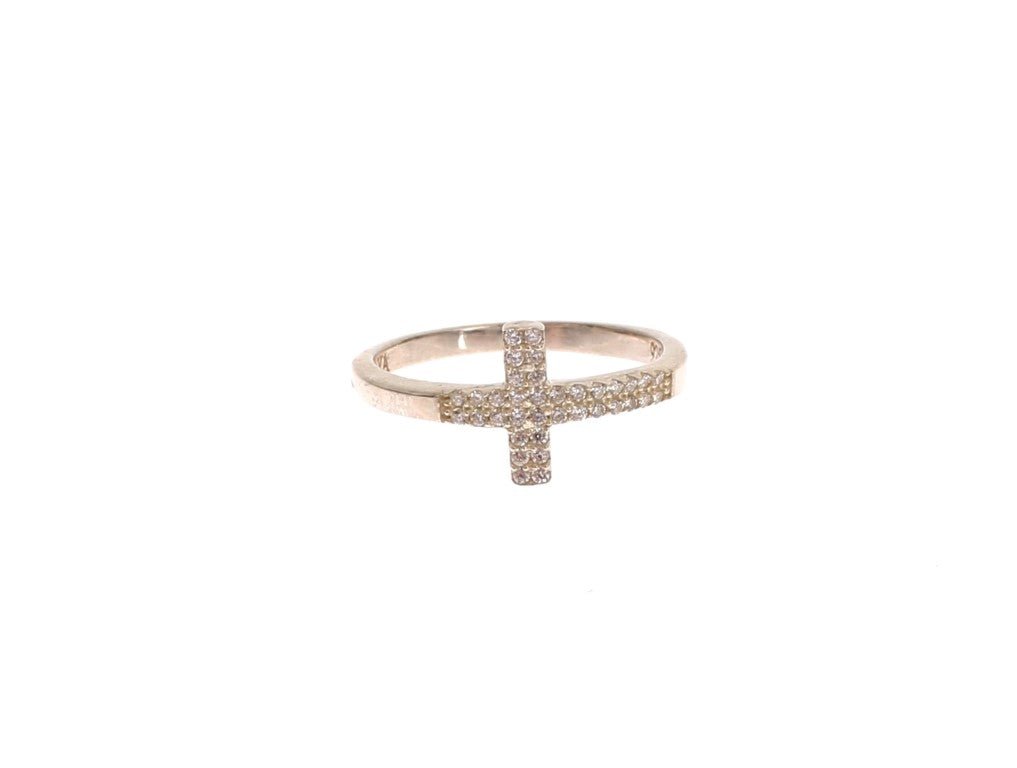 Nialaya Silver CZ Cross 925 Ring - Fizigo