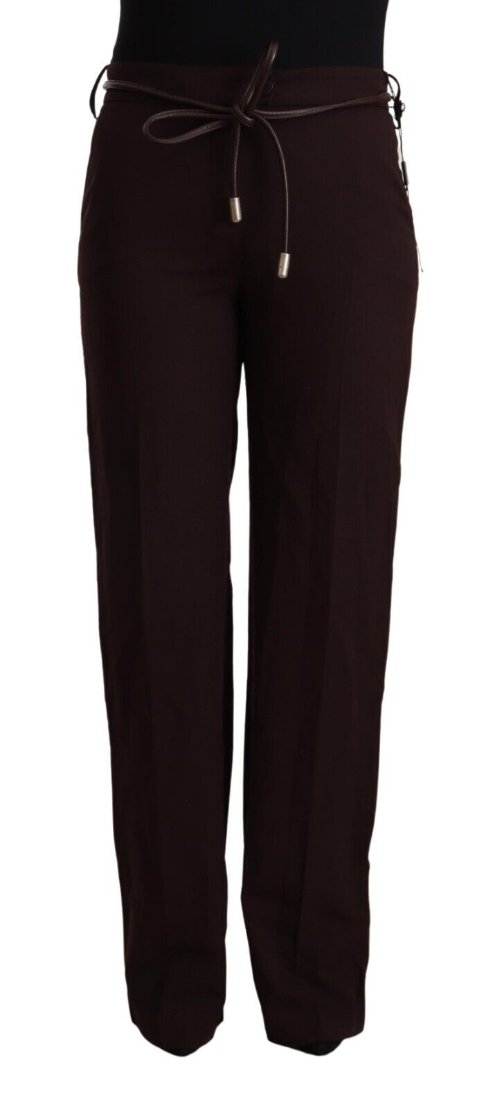 Patrizia Pepe Black High Waist Straight Formal Pants - Fizigo