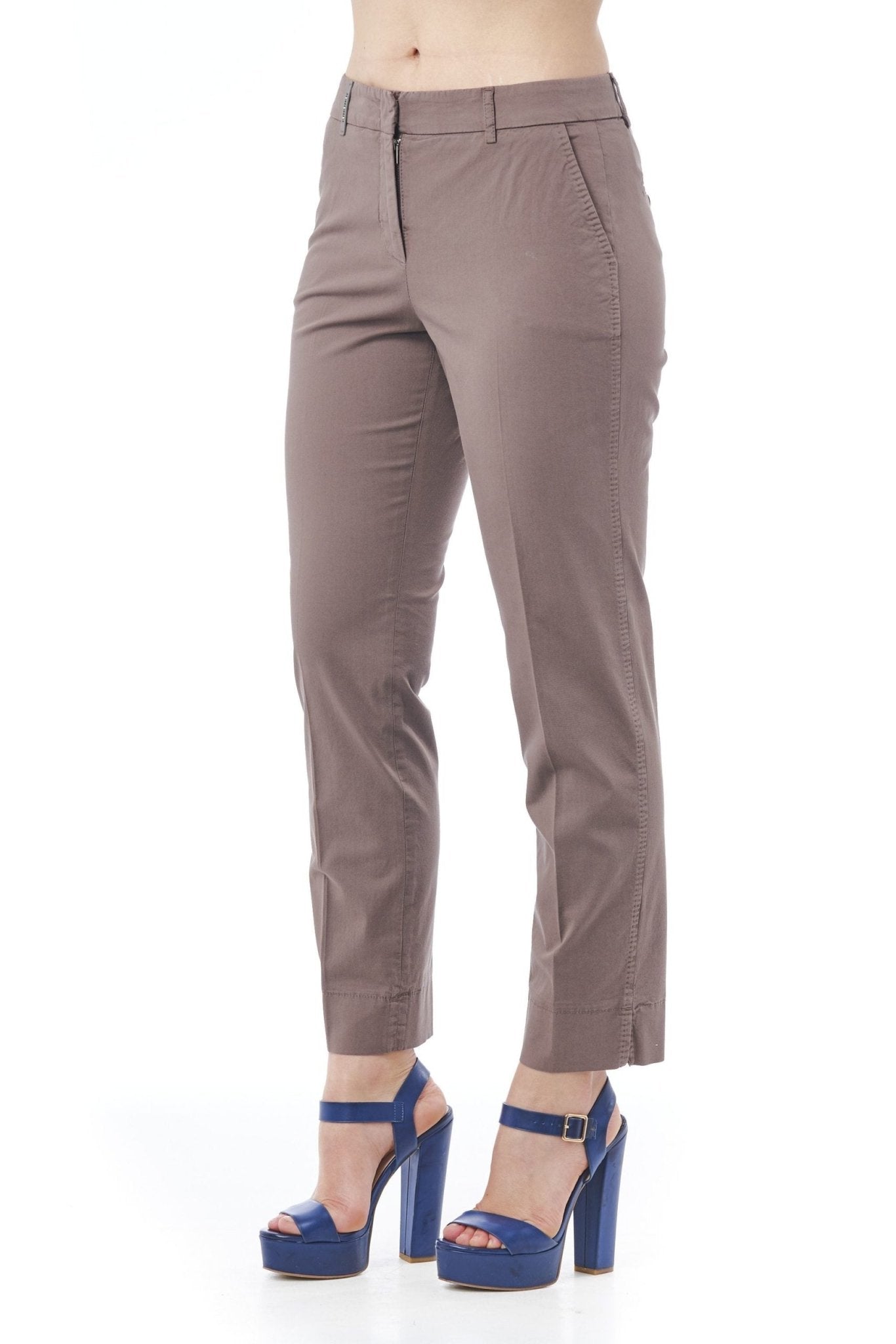 Peserico Brown Cotton Jeans & Pant - Fizigo
