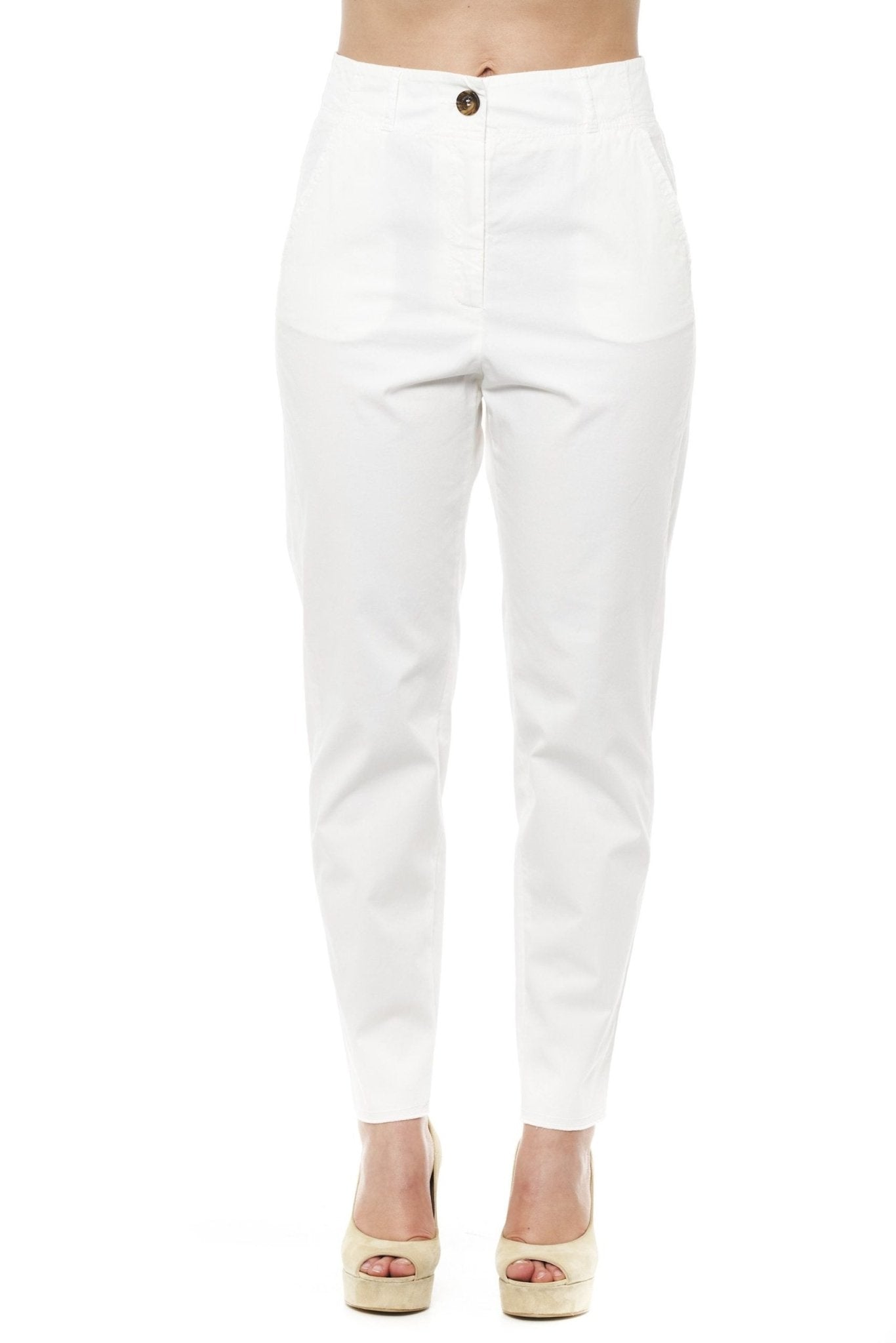 Peserico White Cotton Jeans & Pant - Fizigo