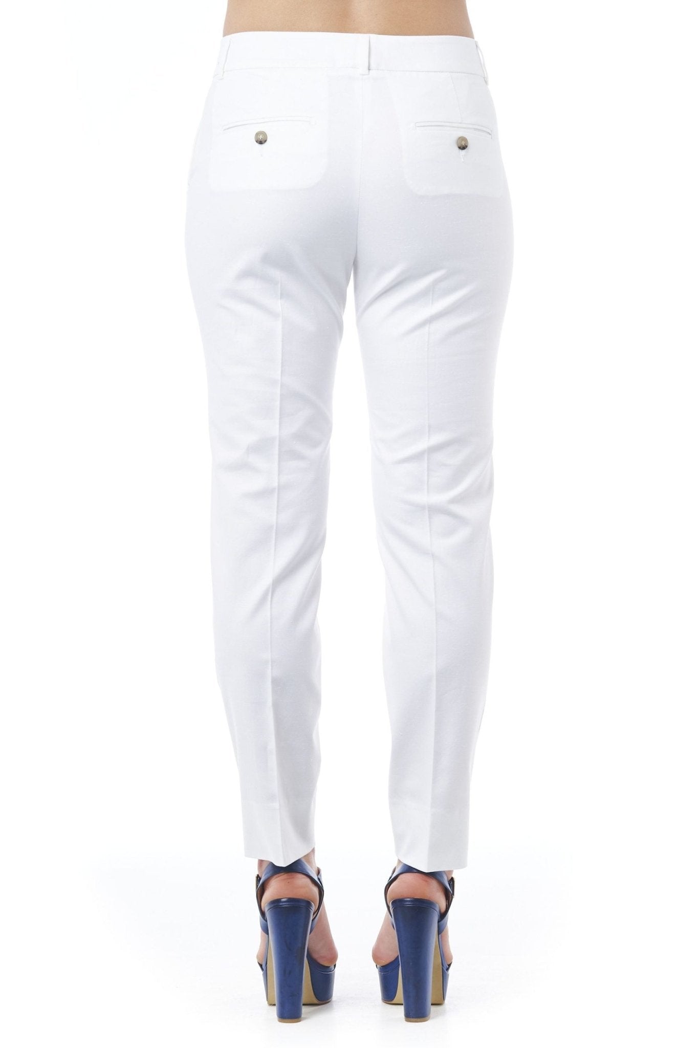 Peserico White Cotton Jeans & Pant - Fizigo