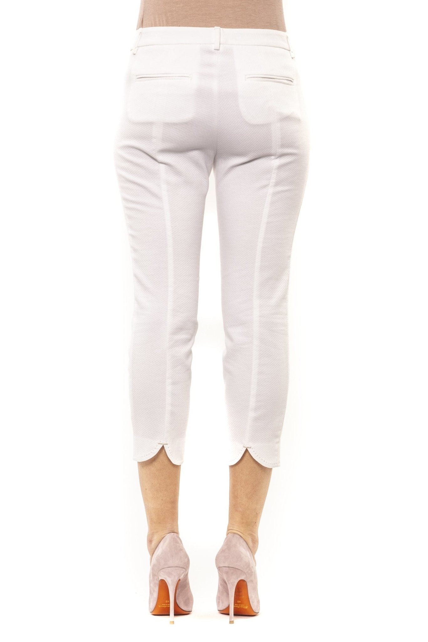 Peserico White Cotton Jeans & Pant - Fizigo