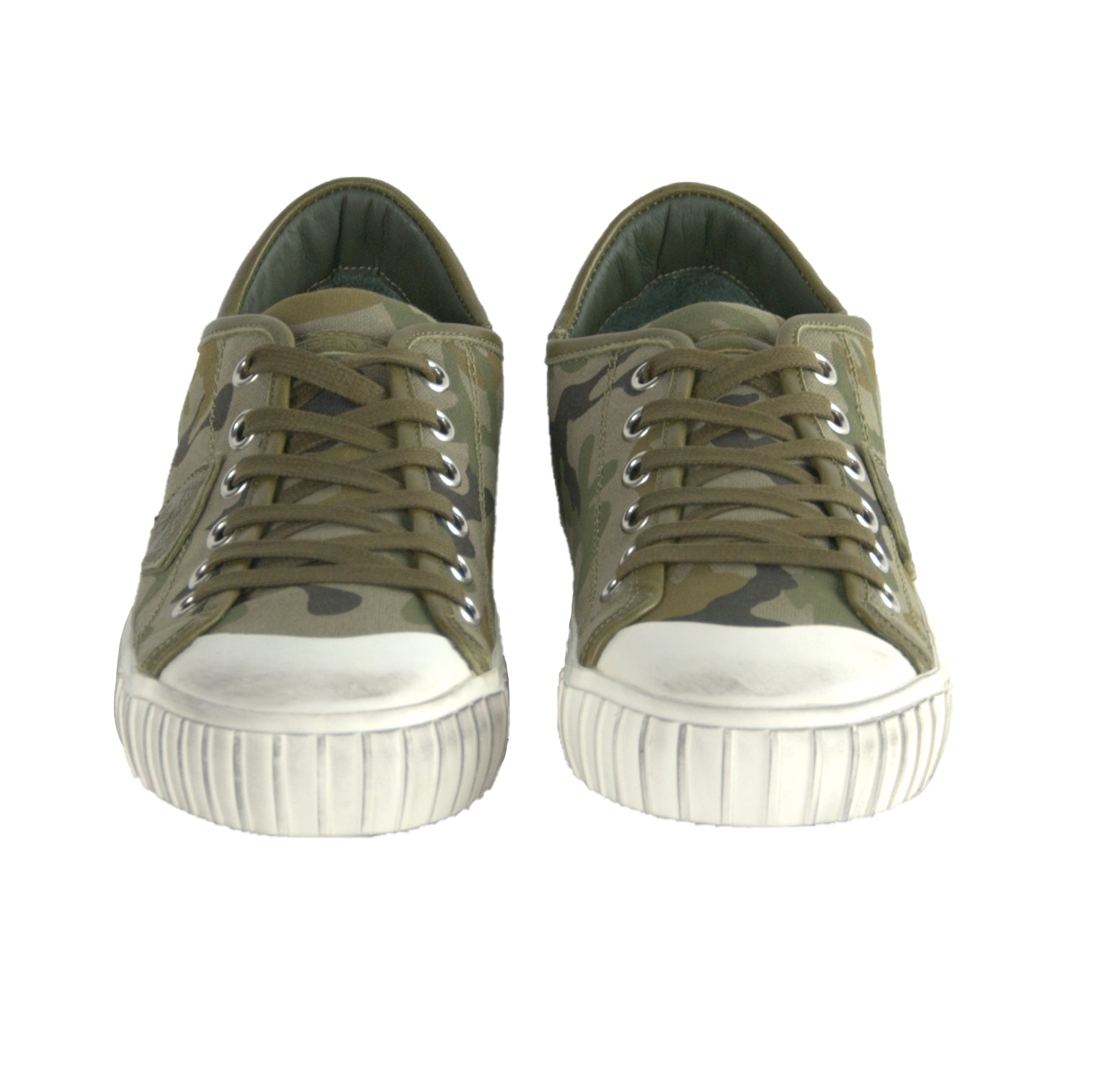 Philipp Plein Green Leather Sneaker - Fizigo