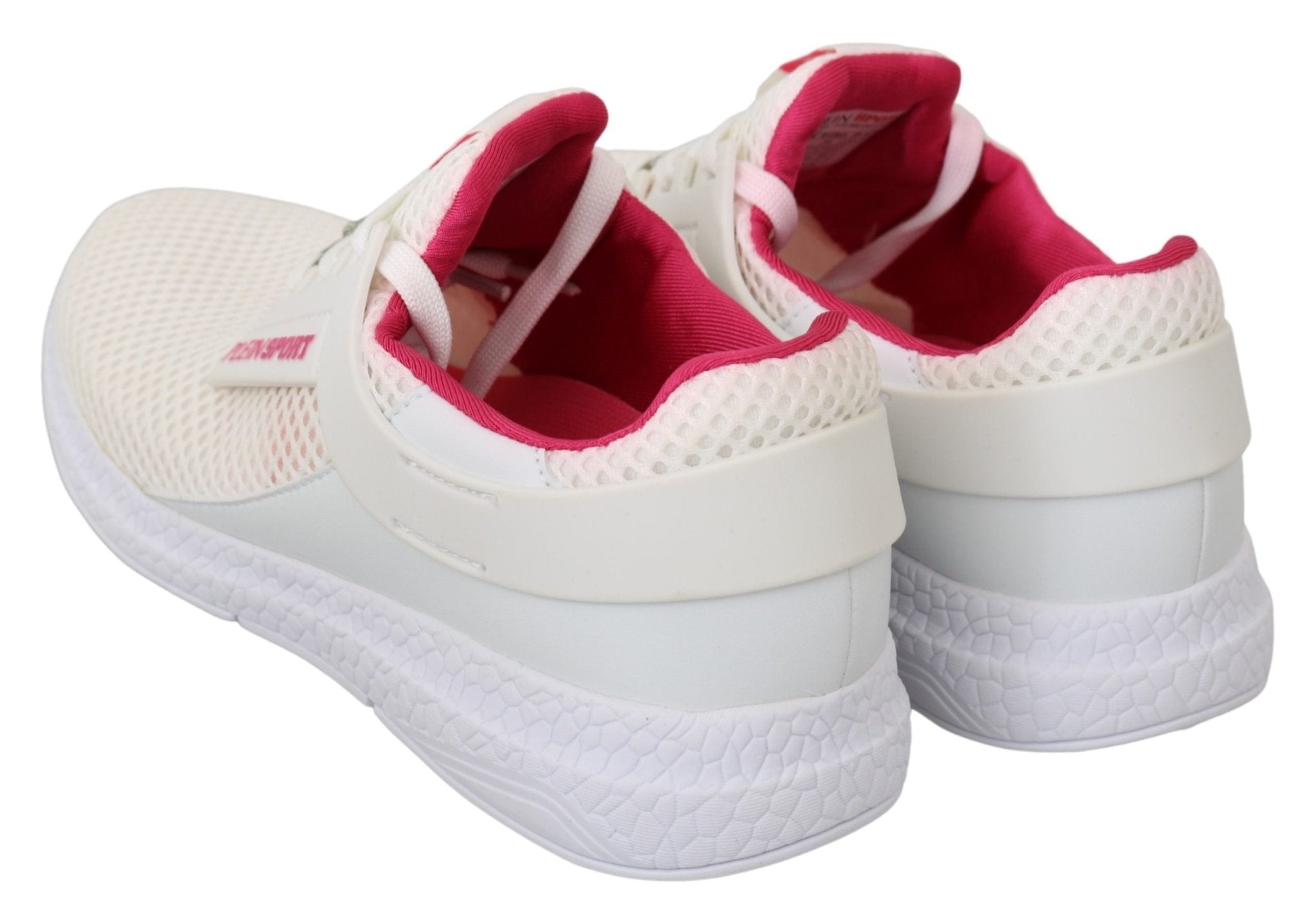 Philipp Plein White Pink Polyester Becky Sneakers Shoes - Fizigo