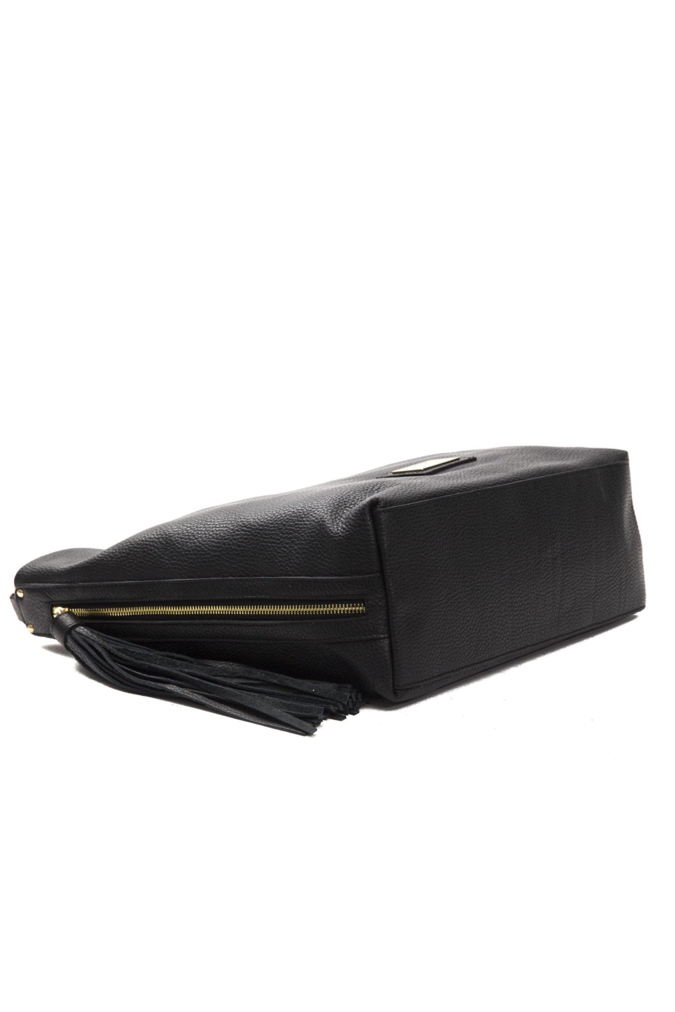 Pompei Donatella Black Leather Shoulder Bag - Fizigo