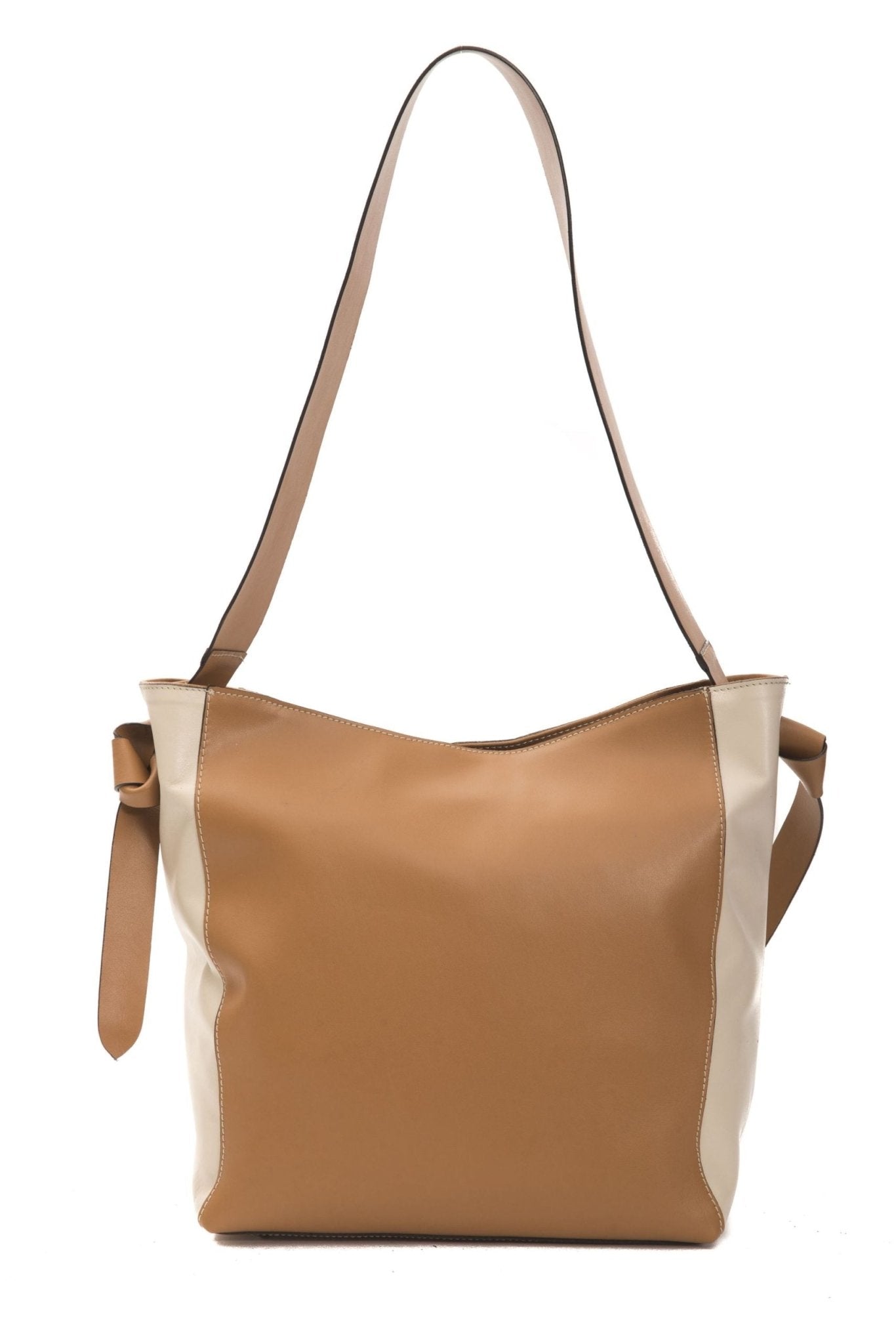 Pompei Donatella Brown Leather Shoulder Bag - Fizigo