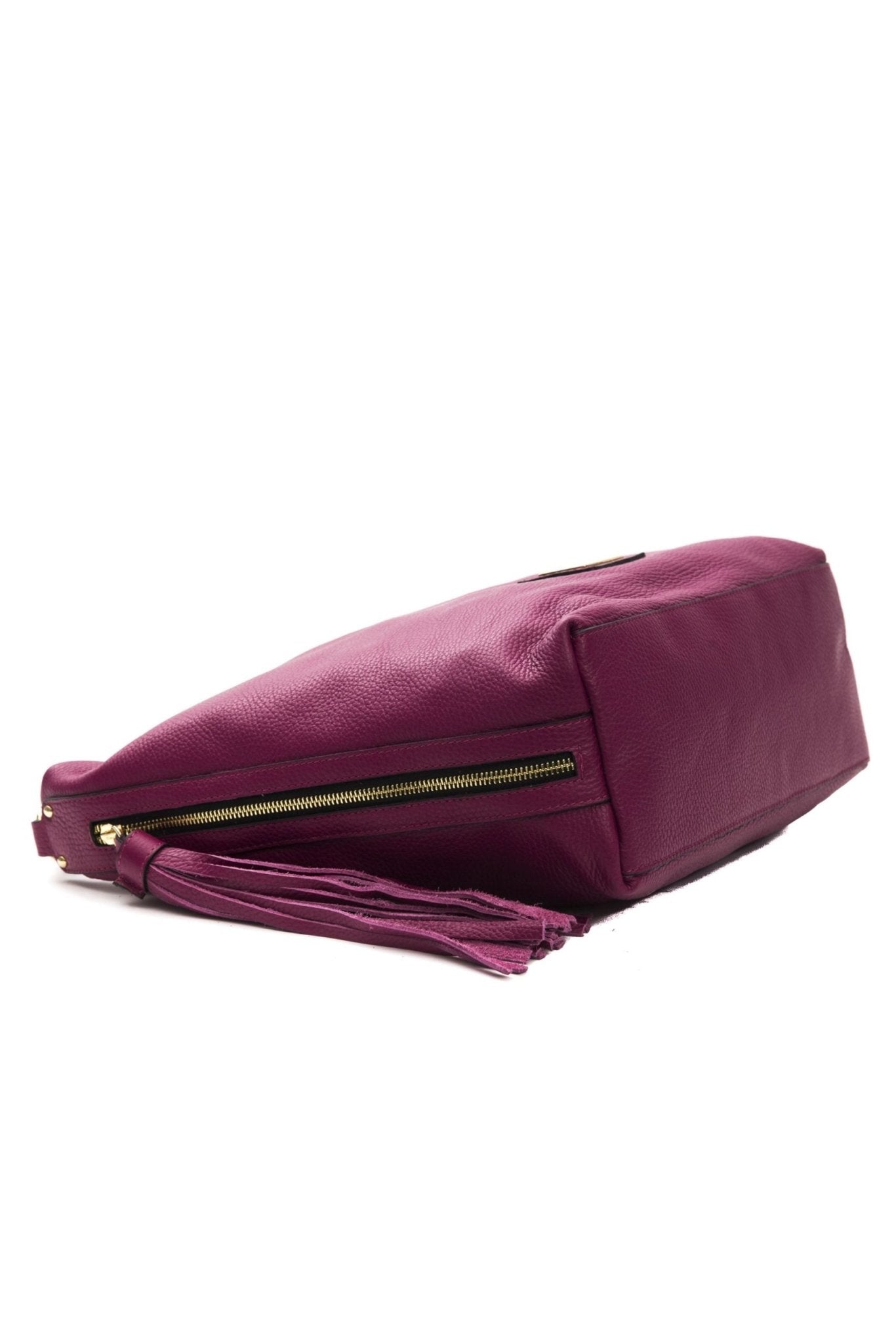 Pompei Donatella Burgundy Leather Shoulder Bag - Fizigo