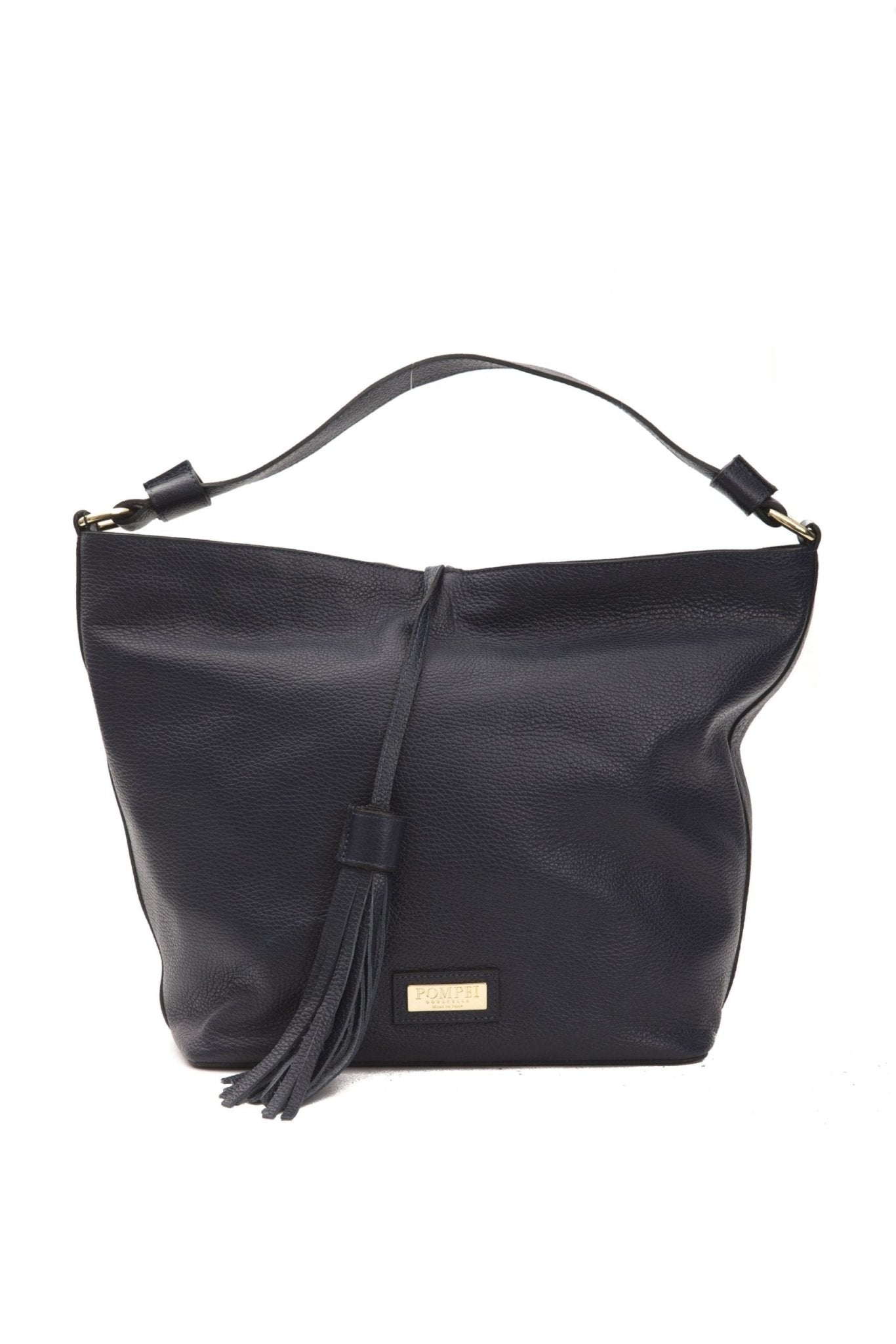 Pompei Donatella Gray Leather Shoulder Bag - Fizigo