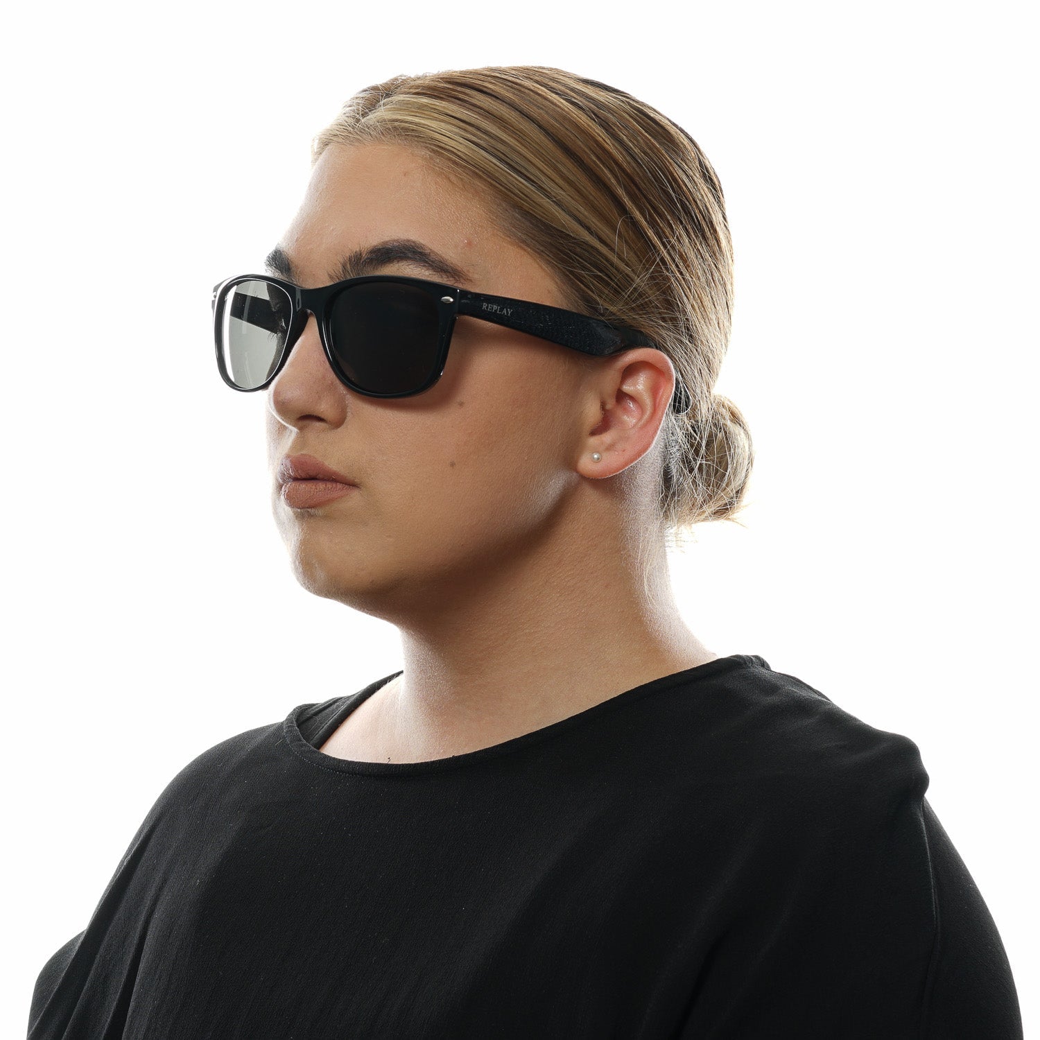 Replay Black Unisex Sunglass - Fizigo