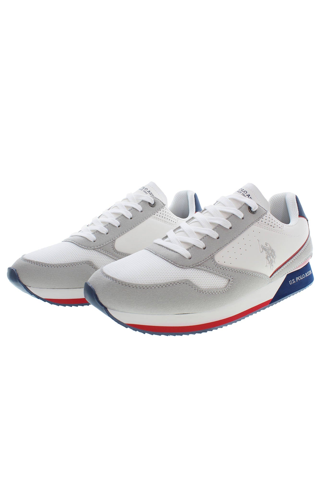 U.S. POLO ASSN. White Polyester Sneaker - Fizigo